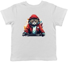 DJ Cat Kids T-Shirt Music